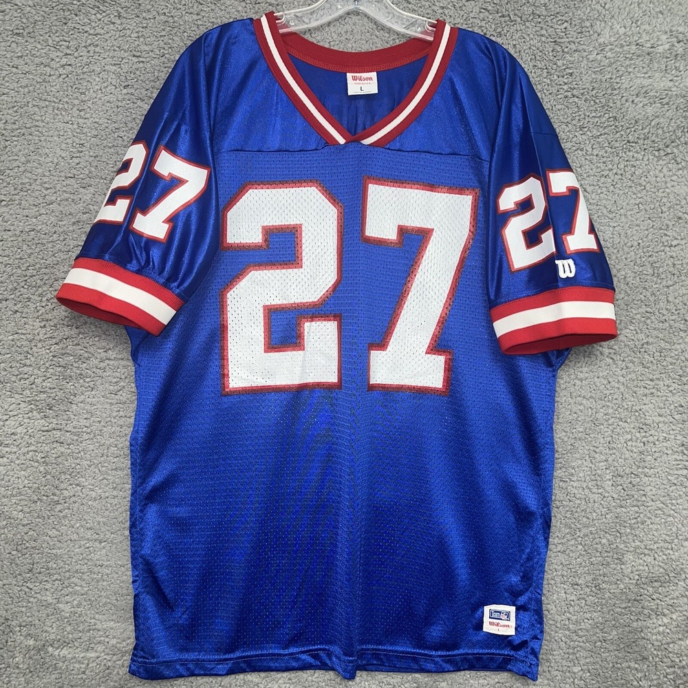 VTG Wilson New York Giants Jersey Men's Sz L Rodney Hampton #27 NFL Made In USA